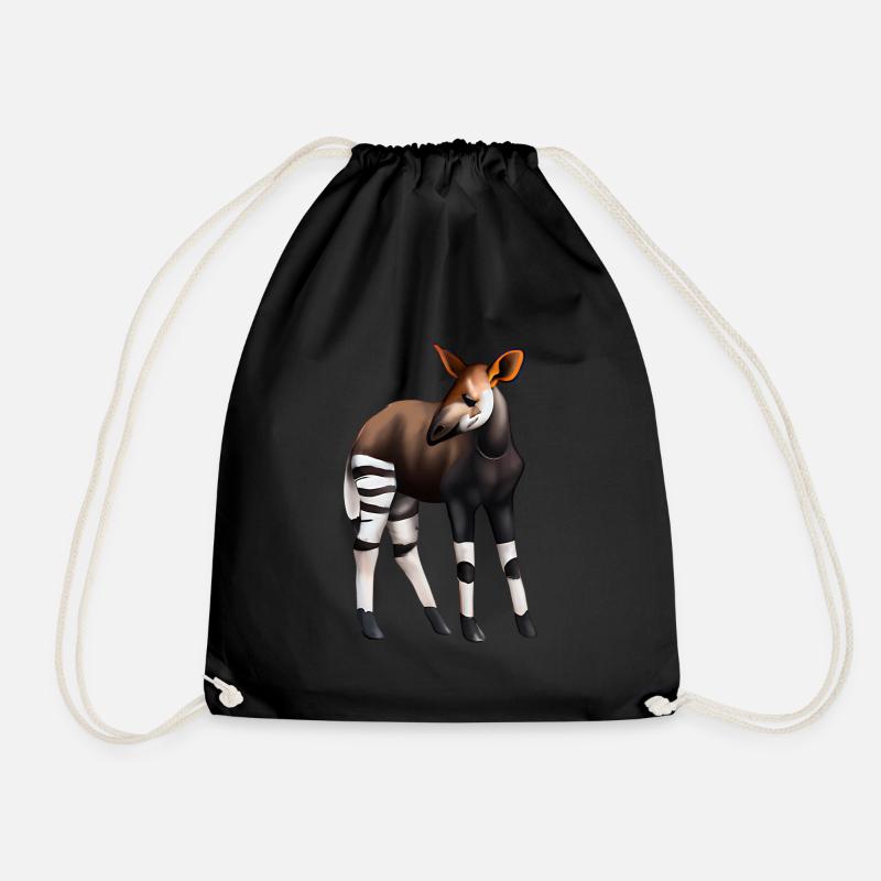 Süßes Okapi - Turnbeutel - Schwarz