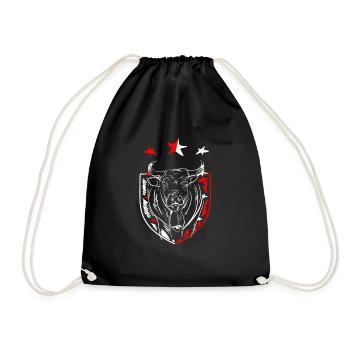 Walliser Vache d'Hérens Design für Vach-Fans - Turnbeutel - Schwarz - Vorne
