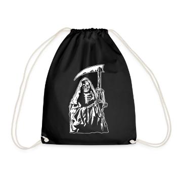 Horreur Mort Faux Scary Squelette Cadeau d’Halloween - Sac de sport léger - noir - Devant