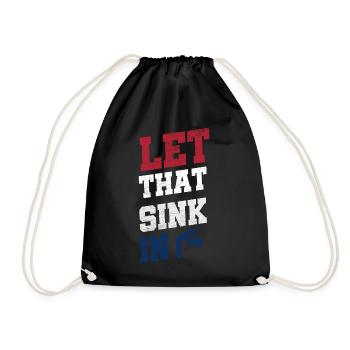 Let that sink in Social Musk pun dad joke - Drawstring Bag - black - Front