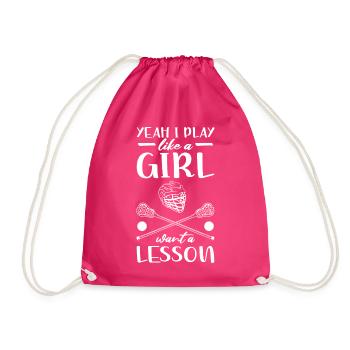 Les joueurs de crosse | Cadeaux de l’équipe de crosse sportive - Sac de sport léger - fuchsia - Devant