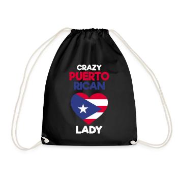 Puerto Rico Geschenkidee | Puerto Ricaner Heimat - Turnbeutel - Schwarz - Vorne