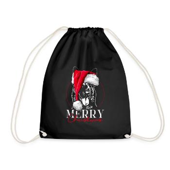 Santa MALINOIS Joyeux Noël Chiens Wilsigns - Sac de sport léger - noir - Devant