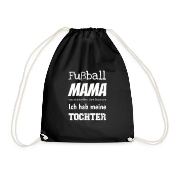 Football Mom I Got My Daughter I Gift - Drawstring Bag - black - Front