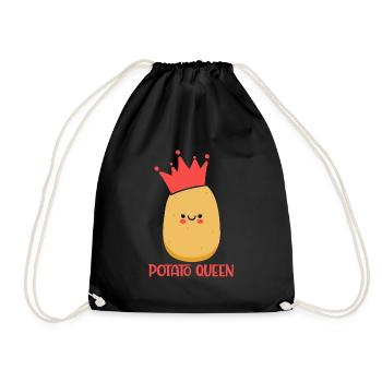 Potato Queen - Funny Potato Lover Potato King - Turnbeutel - Schwarz - Vorne