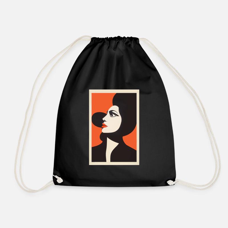 Frau à la Saul Bass - Turnbeutel - Schwarz