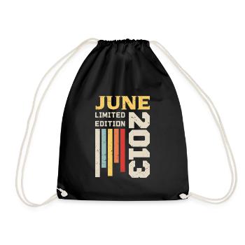 June 2012 - Birthday gift June 2012 June - Drawstring Bag - black - Front