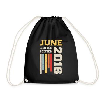 June 2016 - Birthday gift June 2016 June - Drawstring Bag - black - Front