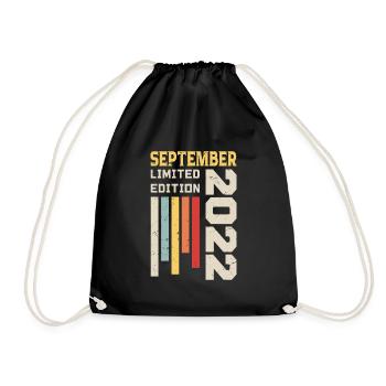 September 2022 Birthday Gift September 2022 - Drawstring Bag - black - Front