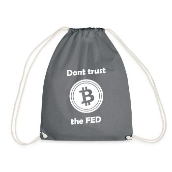 Trust Bitcoin - Drawstring Bag - grey - Front