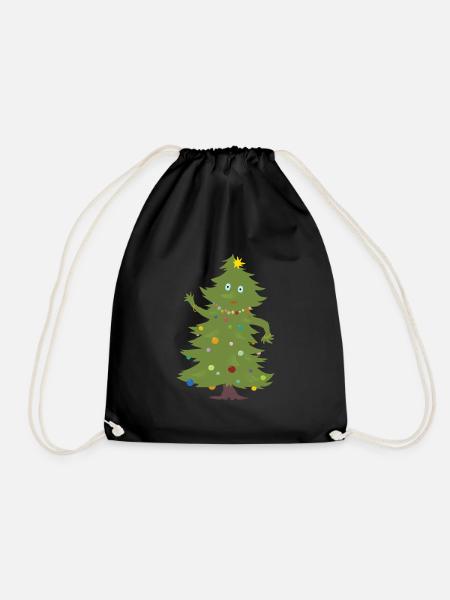 Weihnachtsbaum - Turnbeutel - Schwarz