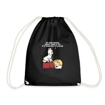 Funny Cat Kitty Kitten For Cat Lovers - Drawstring Bag - black - Front