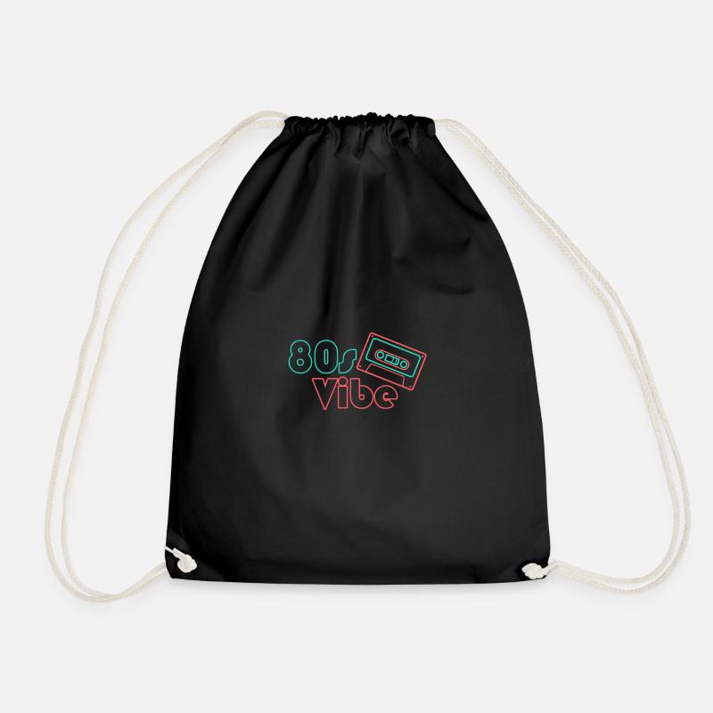 80s - Drawstring Bag - black