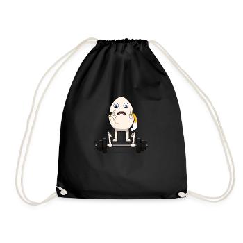 Oeuf de musculation drôle oeuf oeufcident sport - Sac de sport léger - noir - Devant