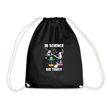 Science scientist mice chemistry physics - Drawstring Bag - black - Front