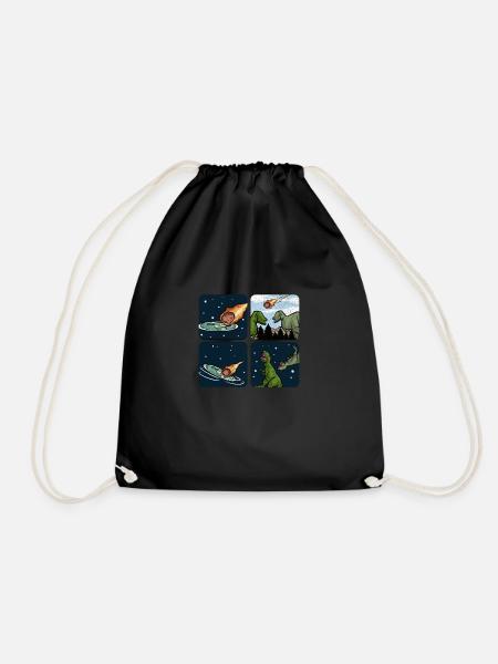 Earth is Flat | Flat Earth T-Shirt - Turnbeutel - Schwarz