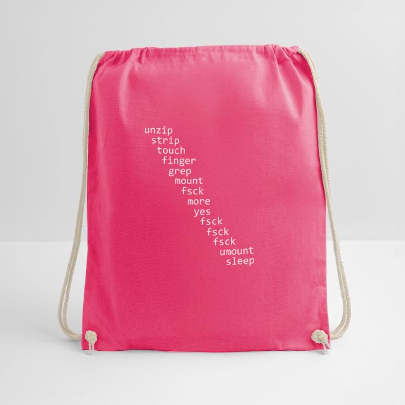 Unix Linux Programmer Sys Admin Sexy Shell Script Drawstring Bag