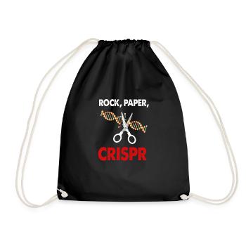 Rock Paper Crispr DNA Lebensbiologie Haupt Spaß Geschenk - Turnbeutel - Schwarz - Vorne