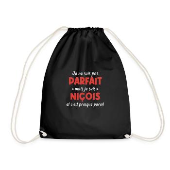 Mon papa n'est pas parfait - Niçois - Sac de sport léger - noir - Devant