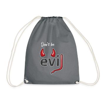 Don't be evil - Teufelshörner - Turnbeutel - Grau - Vorne