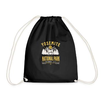 Yosemite National Park California - Drawstring Bag - black - Front