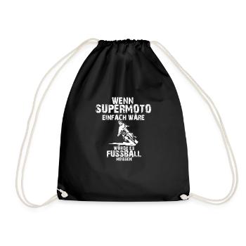 MX-Was sonst: SM Einfach - Turnbeutel - Schwarz - Vorne