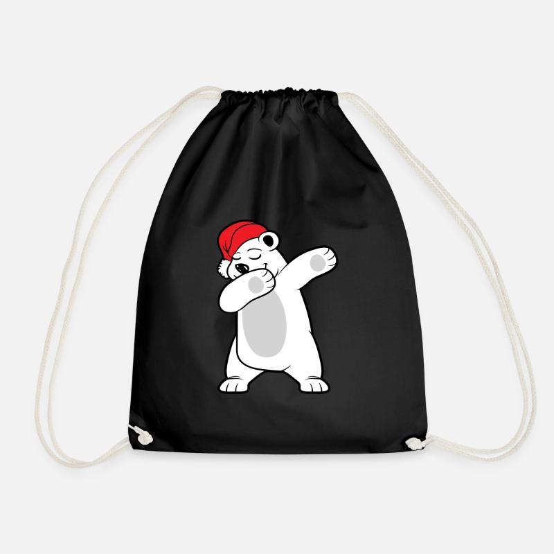 Dabbing Dab Tanzender Eisbär Weihnachten - Turnbeutel - Schwarz