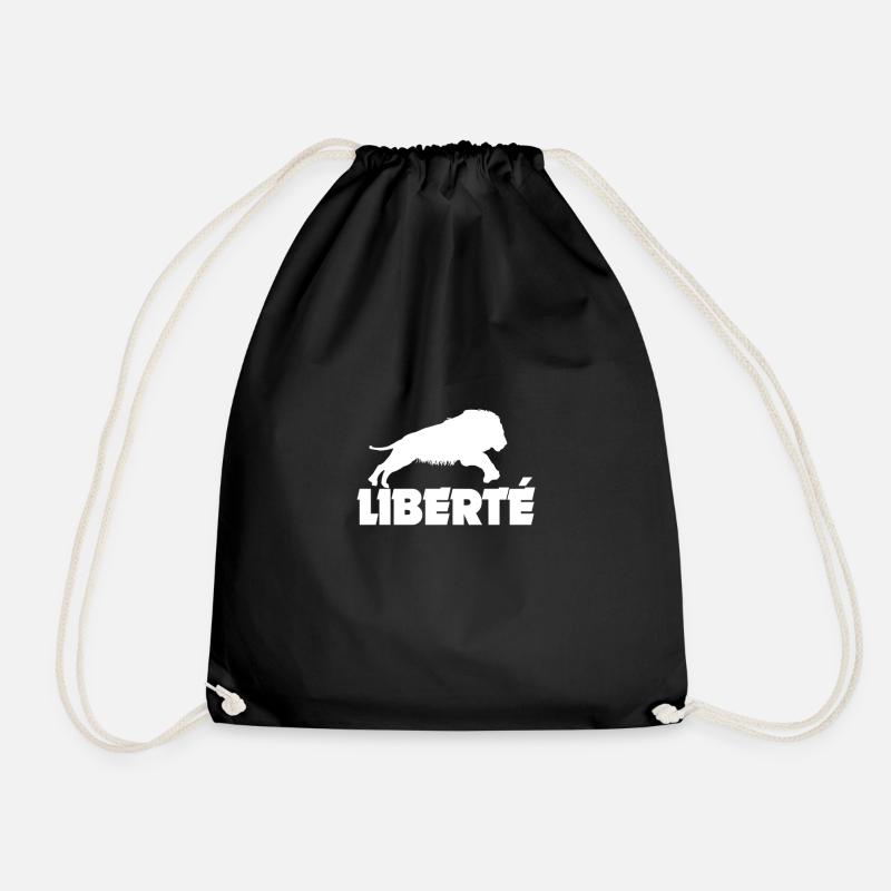 liberte - Drawstring Bag - black