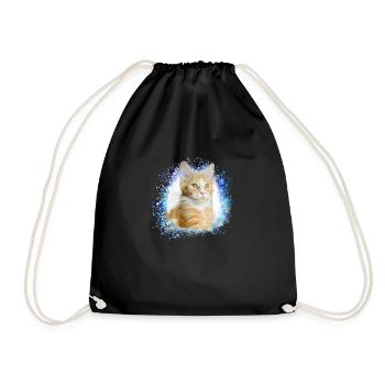 maincoon, chat, graffiti, peinture, chat Maine Coon, - Sac de sport léger - noir - Devant