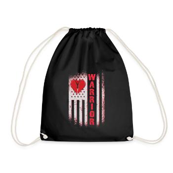 Open Heart Surgery Warrior - Drawstring Bag - black - Front