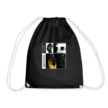 Electronic Music - Geschenk - Turnbeutel - Schwarz - Vorne