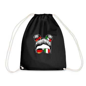 Italia Italian Germany Italy - Drawstring Bag - black - Front