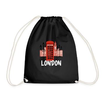 London England London Geschenk Engländer Brite - Turnbeutel - Schwarz - Vorne