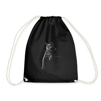 Carthusian Cat - Drawstring Bag - black - Front
