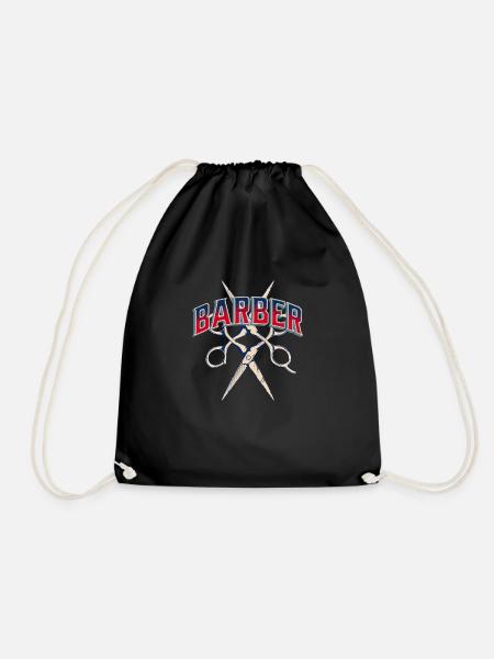 Barber Barbershop - Drawstring Bag - black
