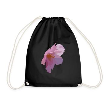 Blüten - Turnbeutel - Schwarz - Vorne
