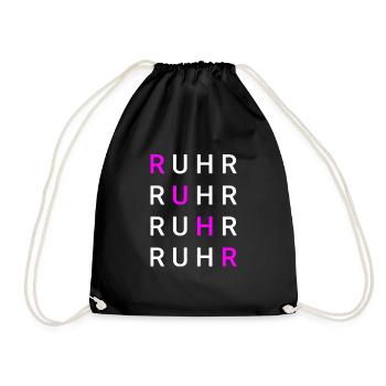 RUHR - Turnbeutel - Schwarz - Vorne