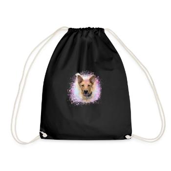 Chinook, chien, graffiti, beige, peinture, lévrier - Sac de sport léger - noir - Devant