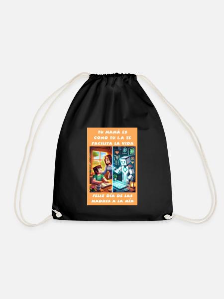 Mother's Day #3 - Drawstring Bag - black