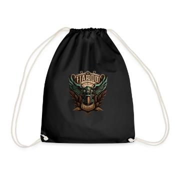 Timeless - Vintage, Motorcycle, Pegasus wings - Drawstring Bag - black - Front