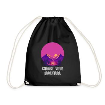 Retro Gaming Adventure - Drawstring Bag - black - Front