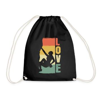 Amour Escalade Montagne Personne Aventureuse - Sac de sport léger - noir - Devant