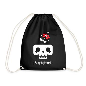Restez hydraté - Sac de sport léger - noir - Devant