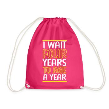 Happy Birthday Schaltjahr 29. Februar Schalttag - Turnbeutel - Fuchsia - Vorne