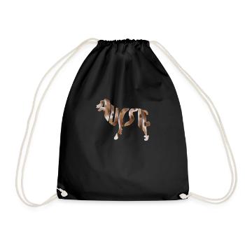 Australian Shepherd Aussie silhouette - Drawstring Bag - black - Front