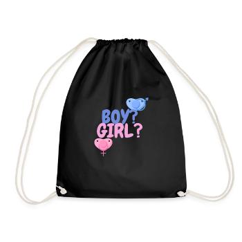 garçon ou fille? - Sac de sport léger - noir - Devant