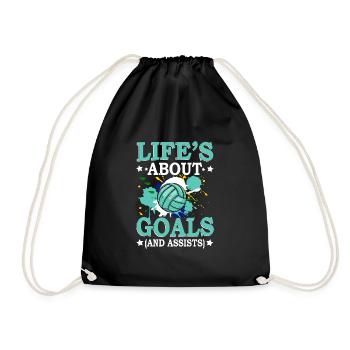 La vie est à propos des objectifs Drôle de joueur de water-polo - Sac de sport léger - noir - Devant