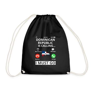 Dominican Republic Flag Dom Rep Flag Tour - Drawstring Bag - black - Front