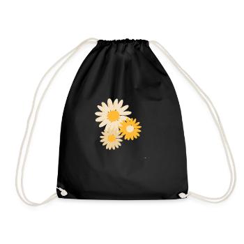 Fleurs jaunes - Sac de sport léger - noir - Devant