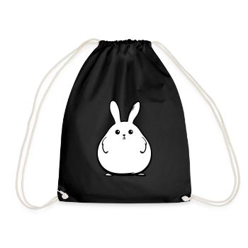 Bunny Funny Easter - Drawstring Bag - black - Front